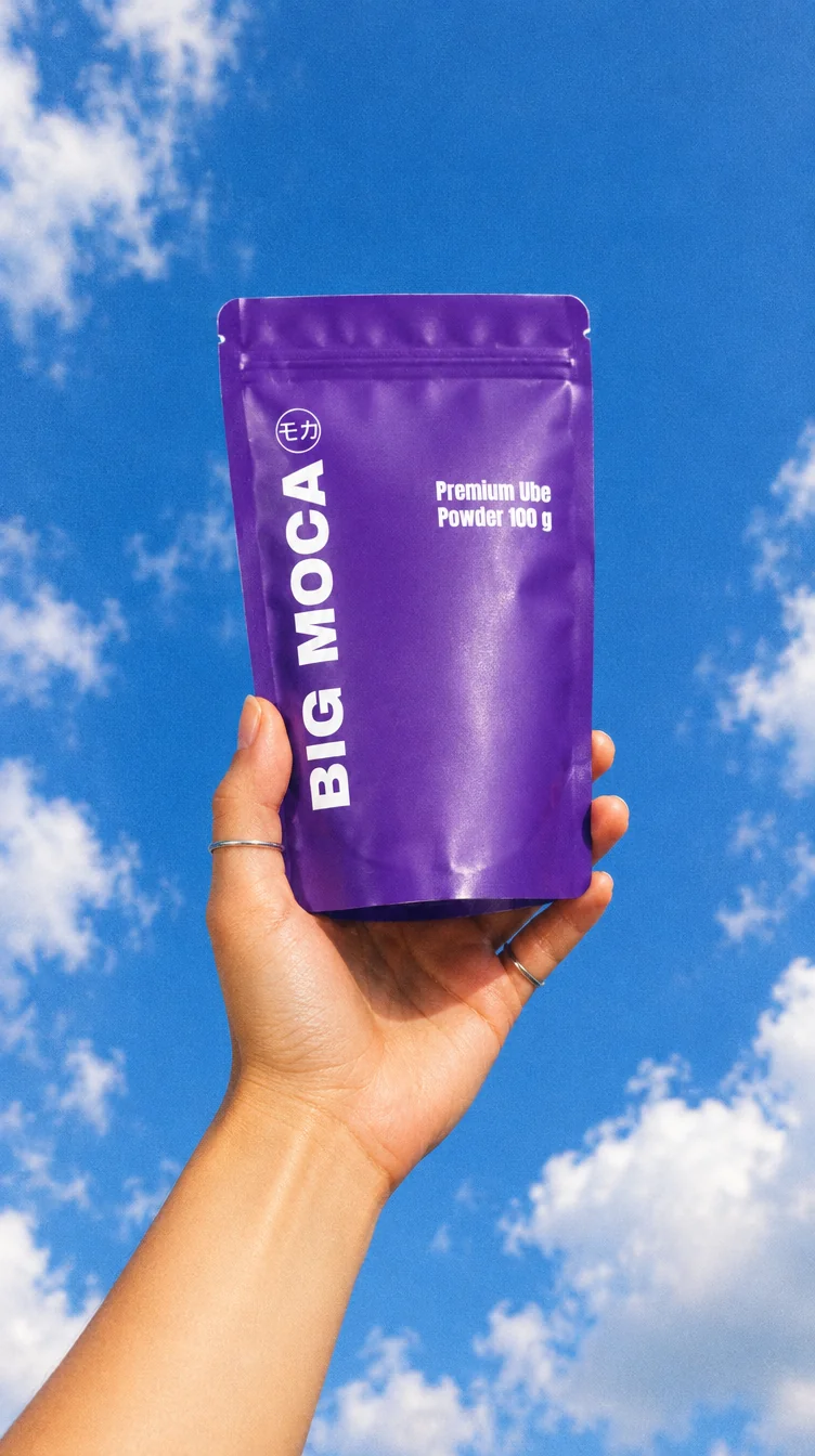 Big Moca ube poeder, zakje van 100 gram