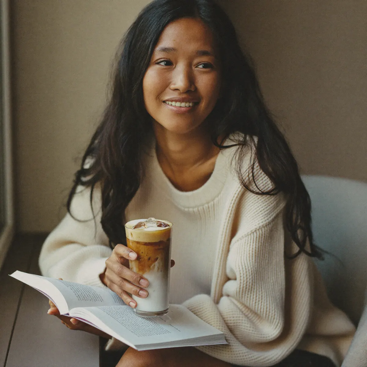 Hojicha latte