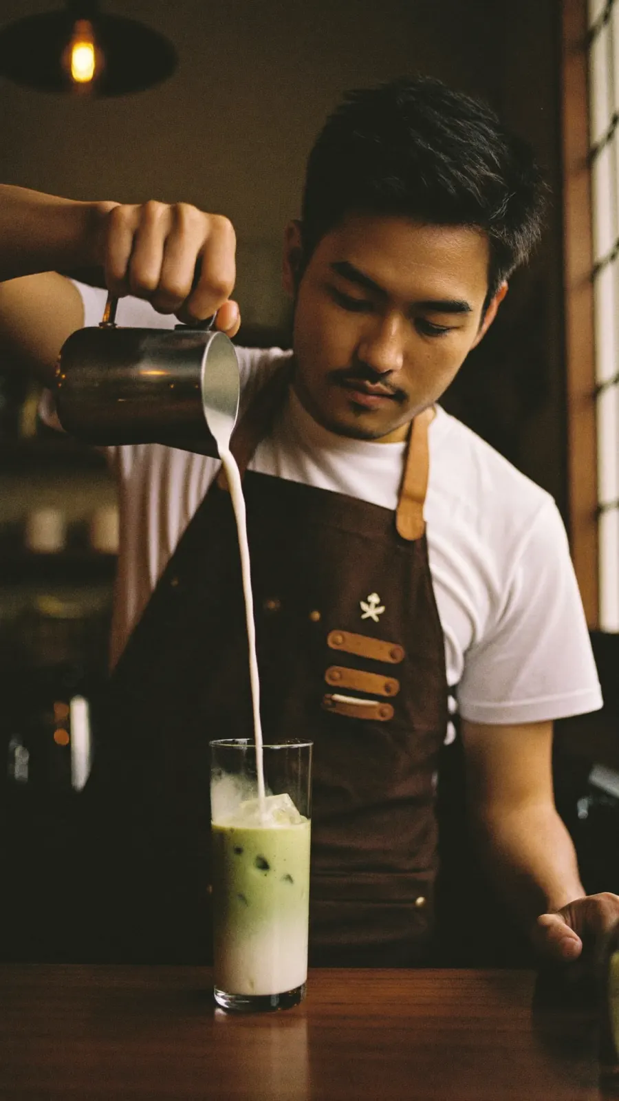 Pandan latte
