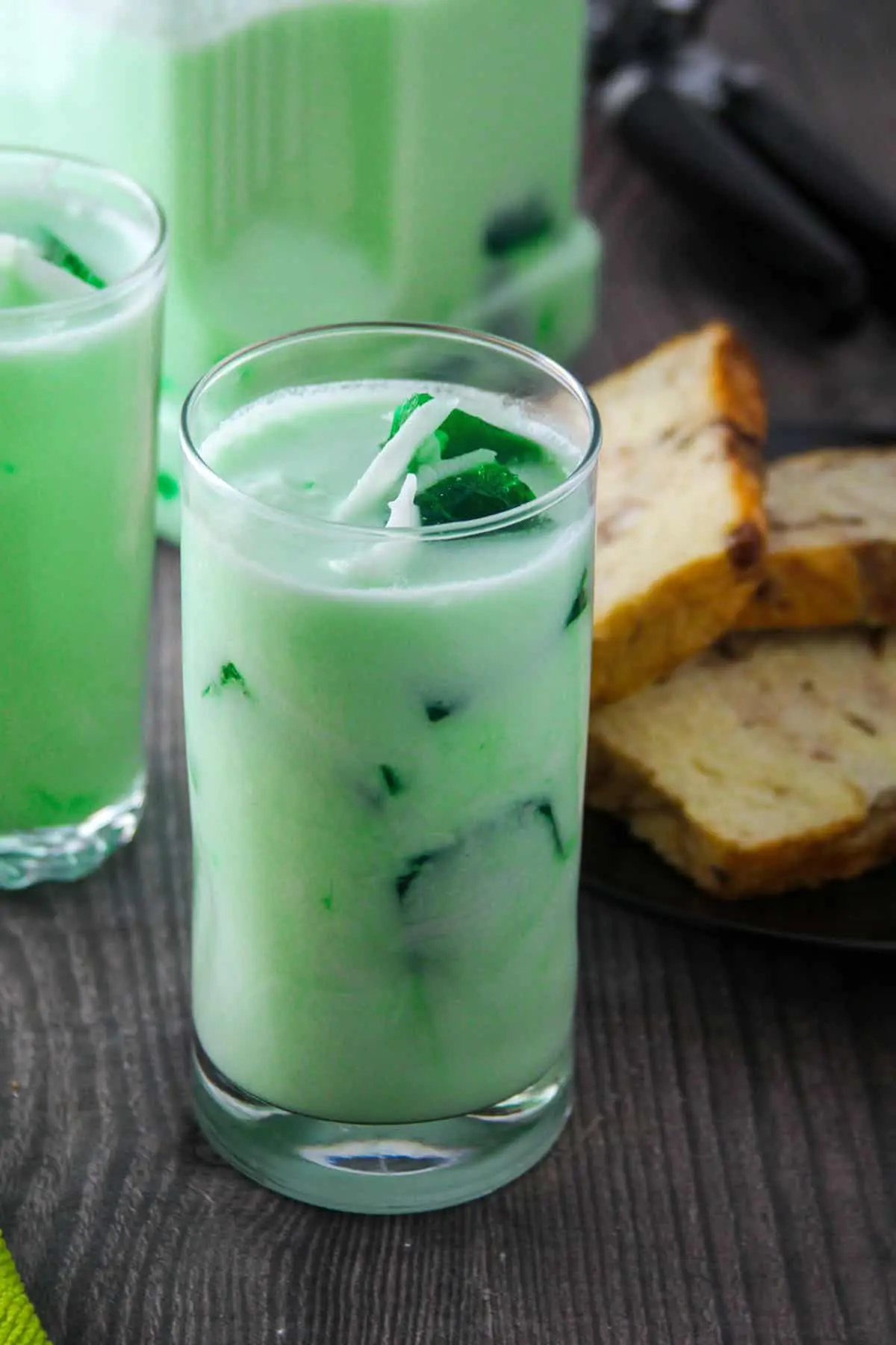 Pandan latte pour les cartes CHR préparé avec de la poudre de pandan