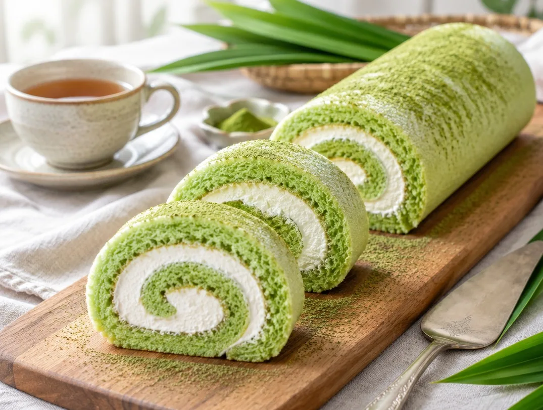Pandan rolcake