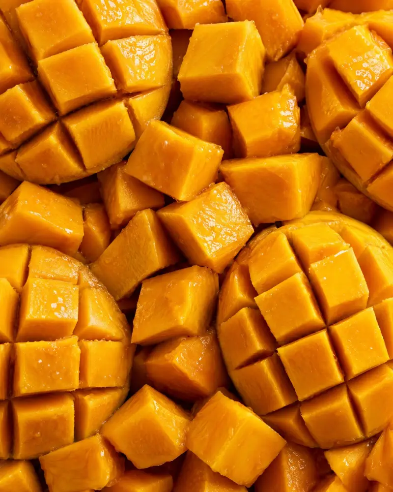 Mango in blokjes