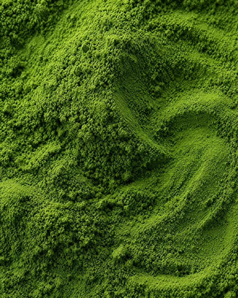 Felgroene matcha van dichtbij