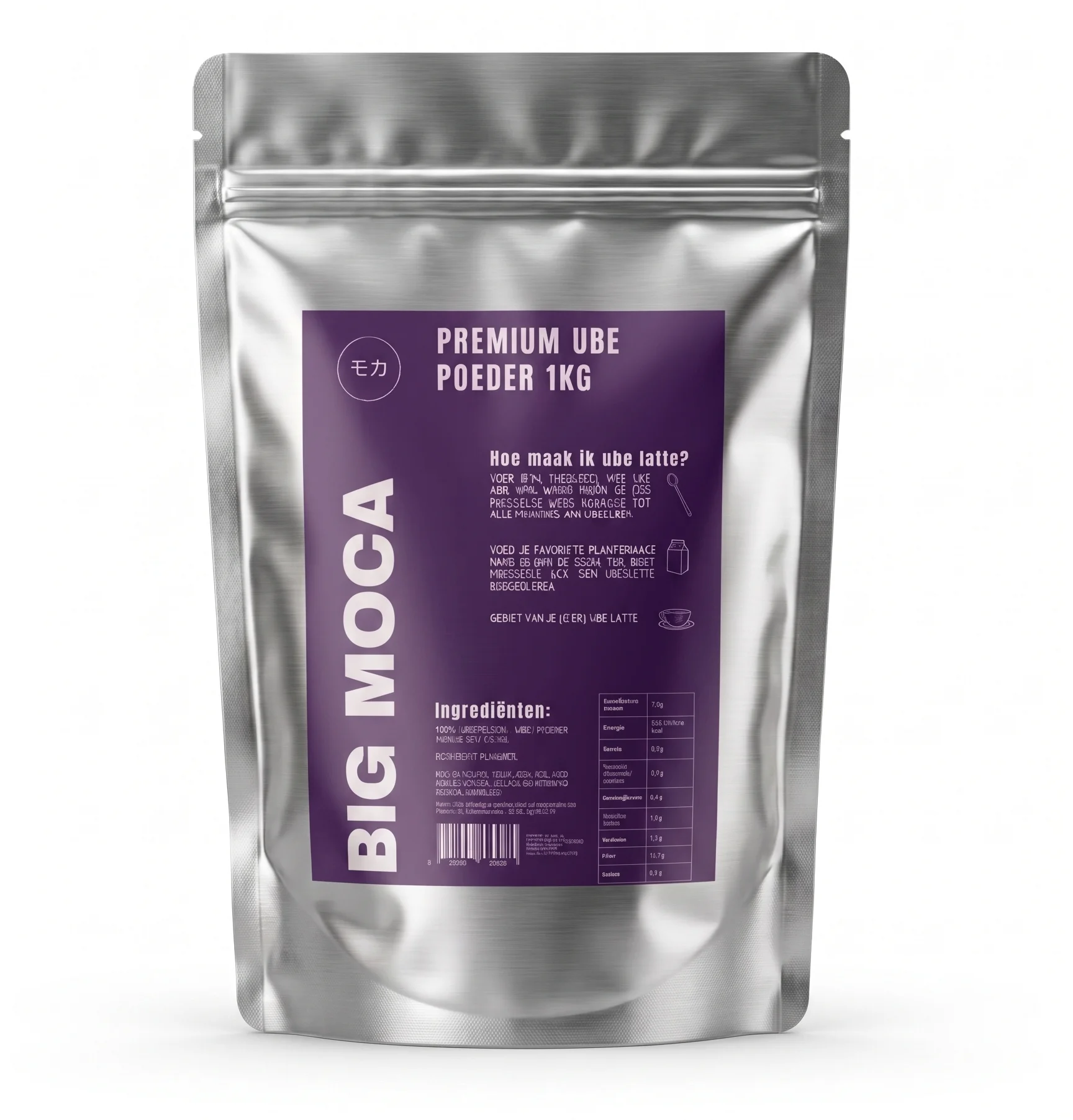 Big Moca Ube Extrakt Pulver 1KG — 20:1 Ube-Extrakt · Großpackung